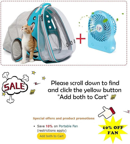 Dual Expandable Cat Backpack Carrier, Fit up to 20 lbs, Expandable Pet Carrier Backpack for Large Fat Cat and Small Puppy