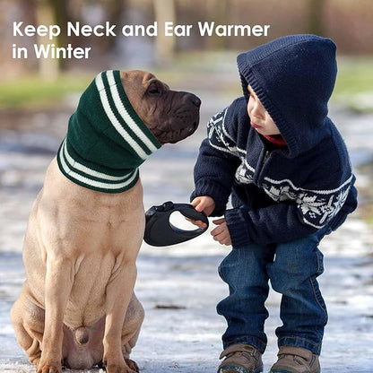 IECOii Ear Covers for Dogs,Quiet Ear Covers Hood for Noise,Warm Stretchy Pet Ear Protector for Bathing and Grooming,Dog Ear Muffs Noise Protection-Vacuum Cleaner,Calming Snoods for Dogs Large,Green-L