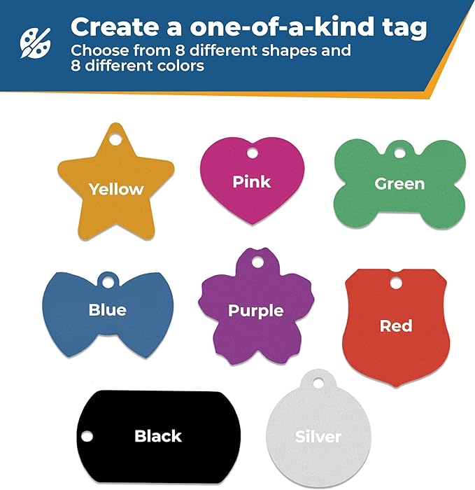 GoTags Dog Tags, Personalized Engraved Dog and Cat ID Tags for Pets, Custom Engraved on Both Sides, Various Shapes Including Bone, Round, Heart, Bow Tie, Star, and Badge (Flower, Small - Pack of 1)