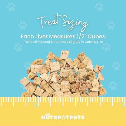 hotspot pets Freeze Dried Beef Heart Treats for Cats & Dogs - Single Ingredient All Natural Grain-Free Beef Heart - Perfect for Training, Topper or Snack - Made in USA - 1LB Bag