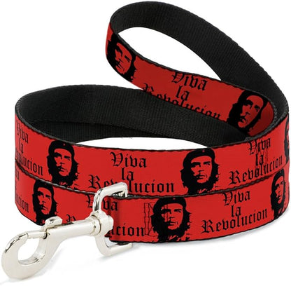 Dog Leash Che Red Black 4 Feet Long 1.0 Inch Wide