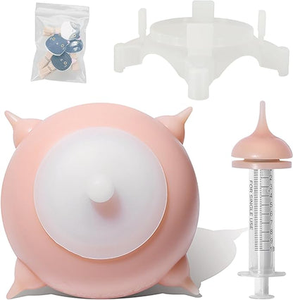 Puppy Feeder Puppy Milk Feeder Puppy Nursing Station Puppy feeders for Multiple Puppies Puppy Milk replacer Doggie Bubble Dongdong pet (S size bowl (Kitten/Toy Puppy), Pink)