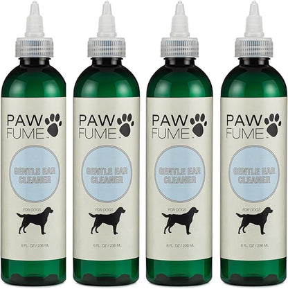 Pawfume Gentle Ear Cleaner for Dogs – Natural Dog Ear Cleaner Solution – Ear Wax Cleaner for Dogs Ear Treatment for Dogs – Dog Ear Wash Ear Cleaning Solution for Dogs – Dog Ear Wash Cleaner, Pack of 4