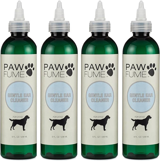 Pawfume Gentle Ear Cleaner for Dogs – Natural Dog Ear Cleaner Solution – Ear Wax Cleaner for Dogs Ear Treatment for Dogs – Dog Ear Wash Ear Cleaning Solution for Dogs – Dog Ear Wash Cleaner, Pack of 4