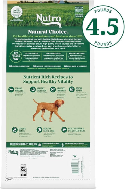 Nutro Natural Choice Puppy Dry Dog Food, Lamb & Brown Rice Recipe, 4.5 lb. Bag