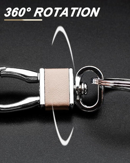 FEYOUN 4 Pack Metal Carabiner Keychain Key Clip Hook, 4 Key Rings Car Key Chain Clips Ring Holder Organizer for Men and Women, Car Accessories, Multi Color