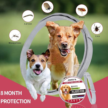 Flea and Tick Collar for Dogs, Flea and Tick Prevention for Dog, 27 Inch, 16 Month Protection, 2 Pack