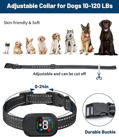 Dog Shock Collar for Dog Training & Behavior Aid, Up to 3300FT Remote Range Training Collar with 4 Training Modes, Voice Call | Vibration(1-10) | Beep(1-10) | Safe Shock(1-10)