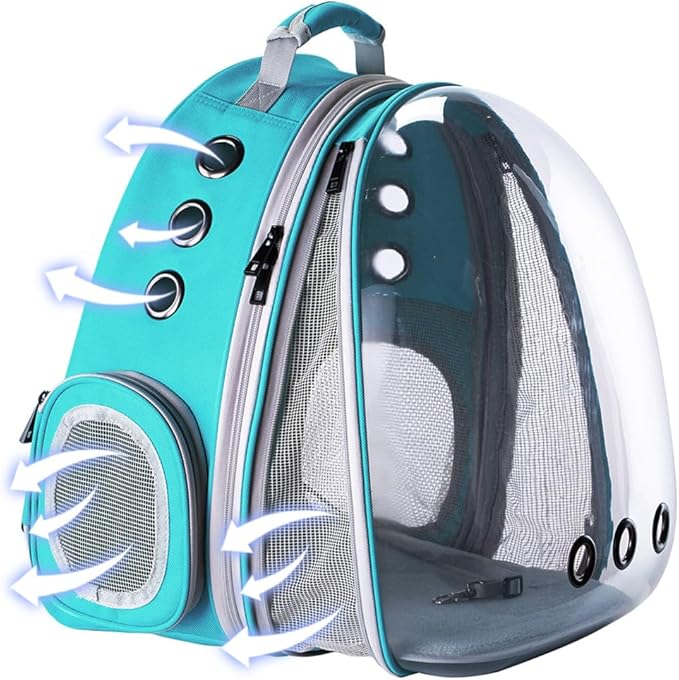 Front Expandable Cat Backpack Carrier, Fit up to 20 lbs, Space Capsule Bubble Window Pet Carrier Backpack for Large Fat Cat and Small Puppy