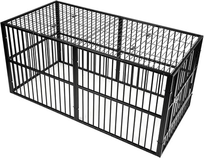 Dog Playpen|31.5" Height Dog Fence Heavy Duty Exercise Pen, 31"- 63" Inch Extendable, Safe and Sturdy, Easy Assemble, Easy to Assemble for Outdoor Indoor (Roof)