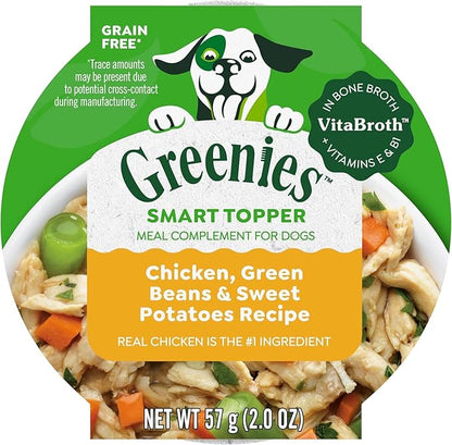 Variety (10) Greenies Smart Wet Dog Food Topper (2-oz Each) with AuroraPet Wipes