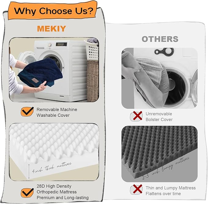 Large Dog Bed Orthopedic Washable | Beds Bolster Pet | XL Large Big Dogs | Memory Foam Couch Sofa | Waterproof with Removable Cover
