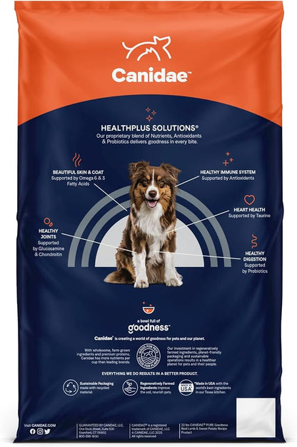 Canidae PURE Limited Ingredient Premium Adult Dry Dog Food, Lamb and Pea Recipe, 4 Pounds, Grain Free