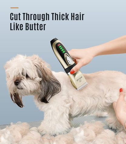 oneisall Dog Grooming Clippers and Dog Paw Trimmer Kit 2 in 1 Quiet Cordless Dog Clippers for Grooming Pet Hair Paws Trimmers for Small Dogs Cats Animals