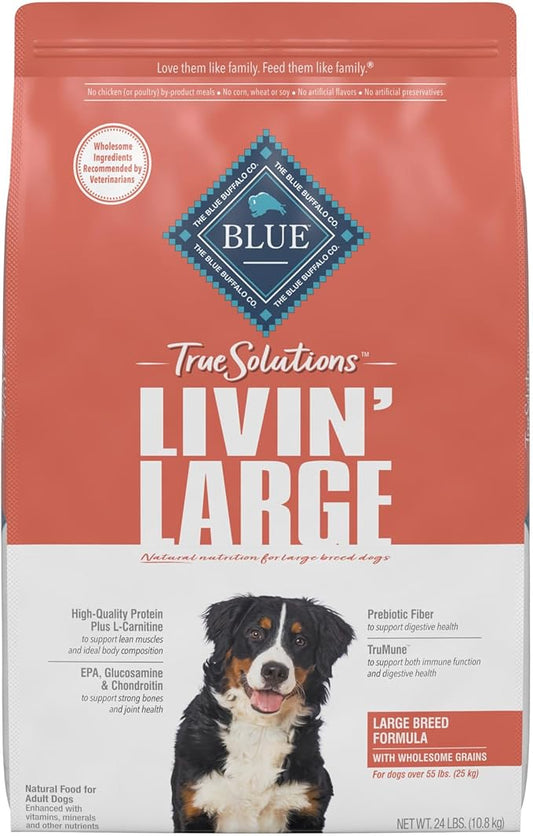 Blue Buffalo True Solutions Livin' Large Natural Large Breed Adult Dry Dog Food, Chicken 24-lb