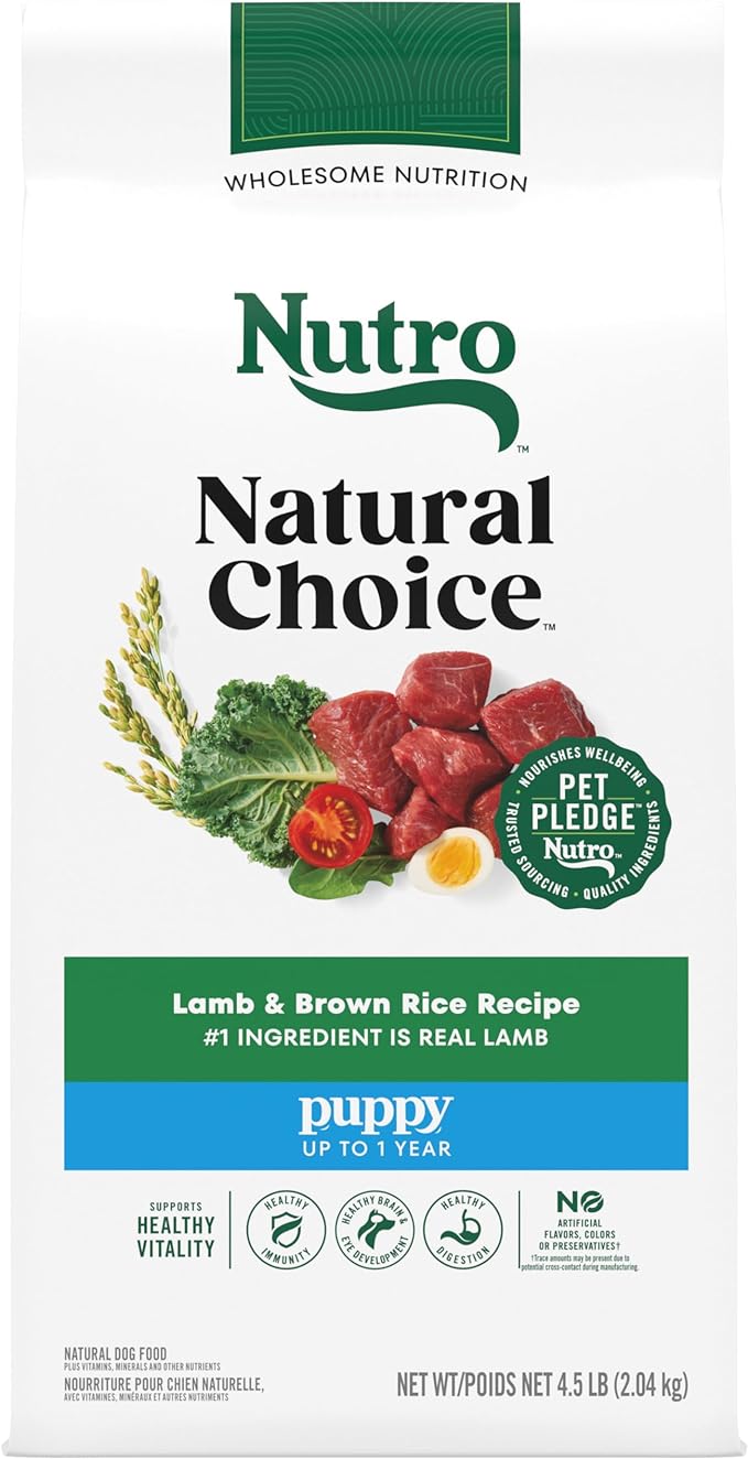 Nutro Natural Choice Puppy Dry Dog Food, Lamb & Brown Rice Recipe, 4.5 lb. Bag