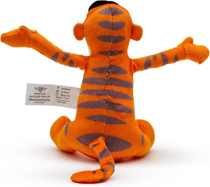Buckle-Down Disney Dog Toy, Winnie The Pooh Tiggers Arms Up Sitting Pose Pet Toy, Plush