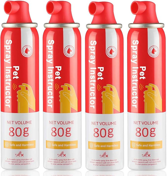 HGFLMR Spray Corrector Dog Trainer, 80ml 4 Pack Corrector for Dog to Stops Barking, Jumping Up, Food Stealing, Place Avoidance, Attacks & Unwanted Dog Behaviour.
