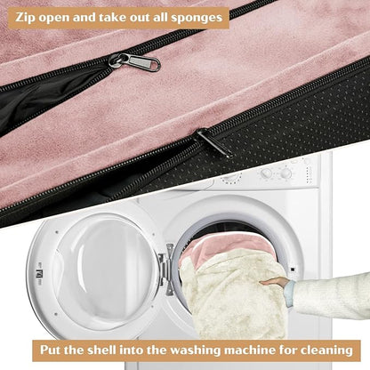 XXL Orthopedic Dog Bed, Waterproof Orthopedic Foam Extra Large Dog Beds, Washable Dog Sofa Bed with Removable Cover & Non-Slip Bottom(XX-large,Pink)