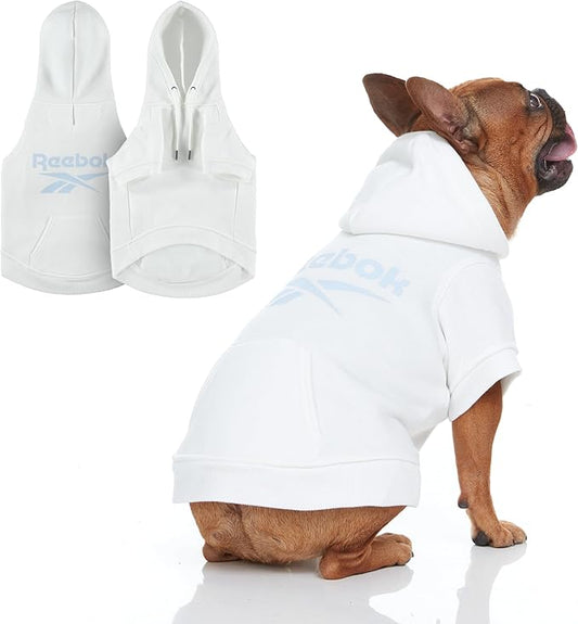 Reebok Dog Hoodie – Fleece Dog Sweater with Leash Hole, Cold Winter Dog Sweatshirt for Small Medium and Large Dogs, Premium Dog Fall Sweater Pullover Hoodie, Cozy Warm Perfect Dog Christmas Outfit