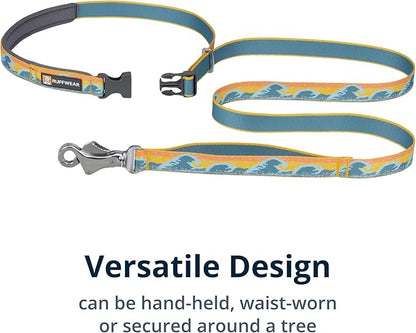 Ruffwear, Crag Dog Leash, Hand-Held or Waist-Worn Reflective with Traffic Handle, Rising Wave