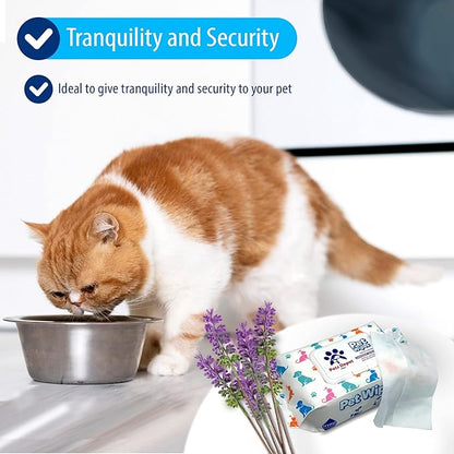 100 Gentle Puppy Wipes for Butt and Paws - Hypoallergenic, Easy to Use for Dog and Cat Cleaning and Deodorizing - Wet Grooming Wipes to Sanitize your Pet's Toys