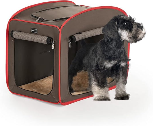 Petsfit Portable Dog Crates for Medium Dogs, Travel Dog Crate with Soft Cushion and Carrying Case, for Indoor Outdoor