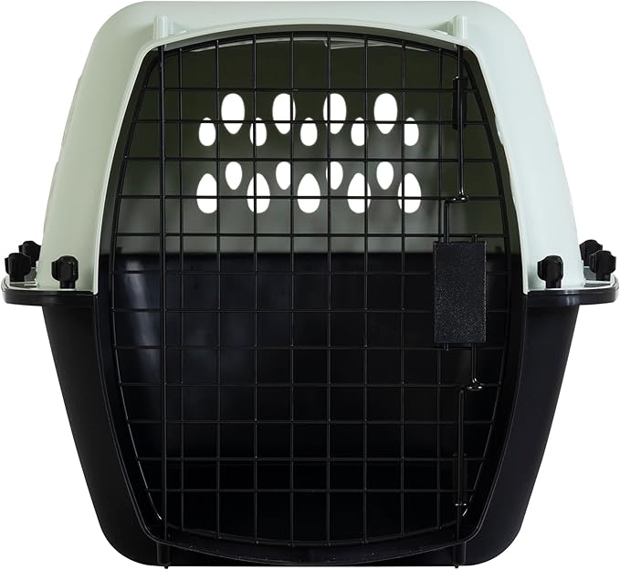 Petmate Pet Porter Fashion Dog Kennel 24", Pale Aqua & Black, for Pets 15-20lbs
