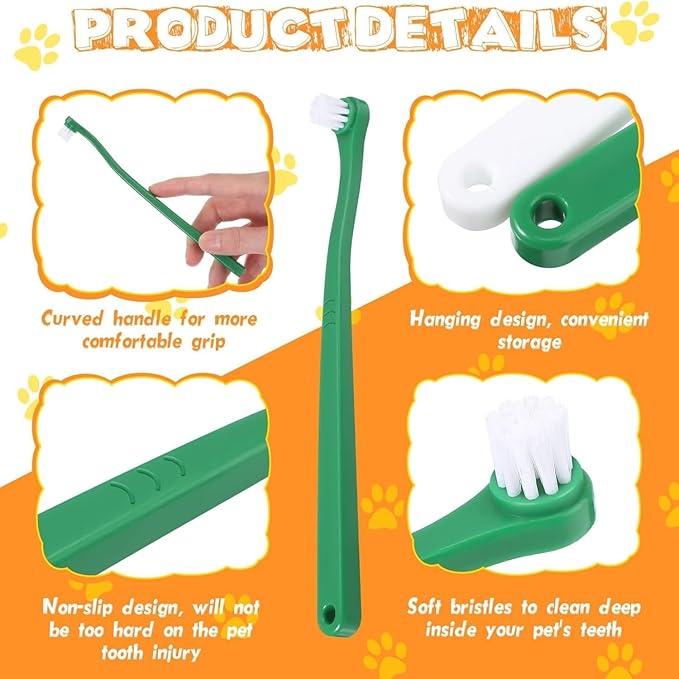 2 Pcs Pet Toothbrush for Hedgehog Small Animal Toothbrush Mini Head Soft Bristles Gentle Pet Toothbrush for Small Pets Dental Care Hedgehog Supplies Hedgehog Grooming Accessories (2 Pack)