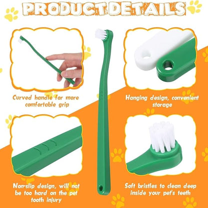 2 Pcs Pet Toothbrush for Hedgehog Small Animal Toothbrush Mini Head Soft Bristles Gentle Pet Toothbrush for Small Pets Dental Care Hedgehog Supplies Hedgehog Grooming Accessories (2 Pack)