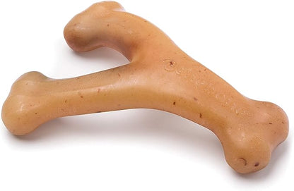 Benebone Wishbone Durable Dog Chew Toy for Aggressive Chewers, Real Chicken, Made in USA, Small, for Any breed