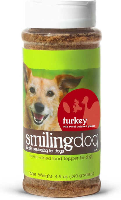 Herbsmith Kibble Seasoning – Freeze Dried Turkey – DIY Raw Coated Kibble Mixer - Dog Food Topper for Picky Eaters, 4.9 oz