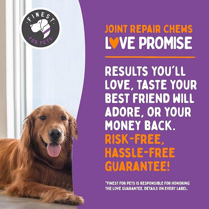 Advanced Joint Repair + Hemp Hip & Joint Health Supplement for Dogs - Relieves Arthritis, Pain & Inflammation, Improve Mobility, Extra Strength Soft Chew Treats with Glucosamine, Chondroitin & MSM