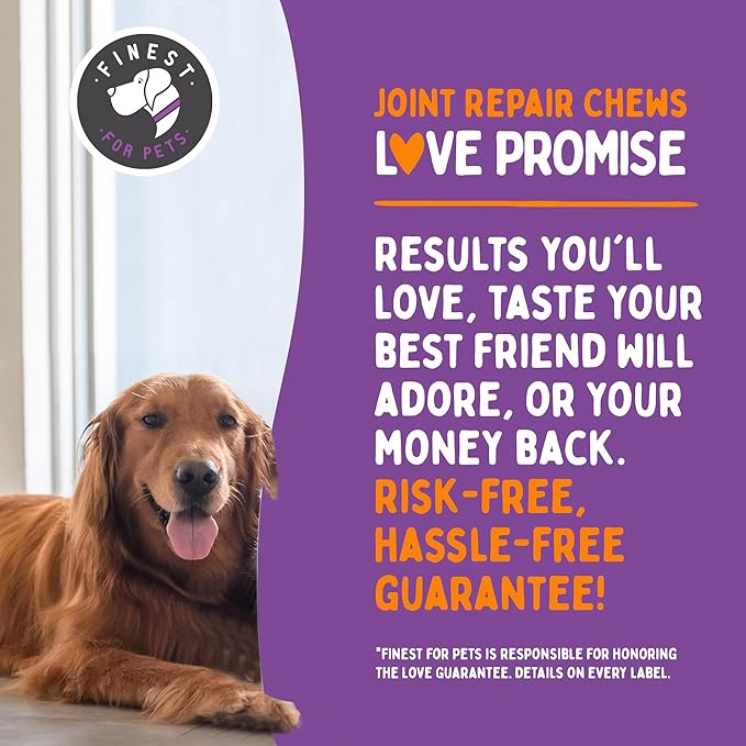 Advanced Joint Repair Hip & Joint Health Supplement for Dogs - Relieves Arthritis, Pain & Inflammation, Improve Mobility, Extra Strength Soft Chew Treats with Glucosamine, Chondroitin & MSM