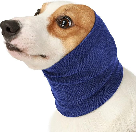 Pack x2 Dog Snood Ear Wraps for Anxiety Relief Ear Protection for Winters Dog Ear Muffs for Noise Protection Dog Calming Ear Cover No Flap Ear Wrap Neck and Ear Warmer Dog Accessories Dog Grooming