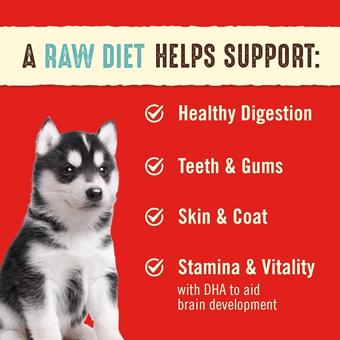 Stella & Chewy's Freeze Dried Raw Dinner Patties – Crafted for Puppies – Grain Free, Protein Rich Perfectly Puppy Beef & Salmon Recipe – 5.5 oz Bag, Pack of 1