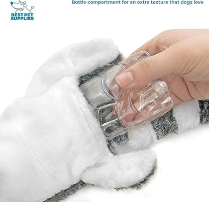 Best Pet Supplies Stuffing Free Squeaky Dog Toys for Small Dogs, Medium Dogs, and Large Dogs, Durable, Best Dog Chew Toy for Teething Puppy, Indoor Play, Holds Plastic Bottle - Fox, Raccoon, Medium
