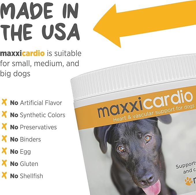 maxxicardio Heart and Cardiovascular Supplement for Dogs – Powder 5.3 oz