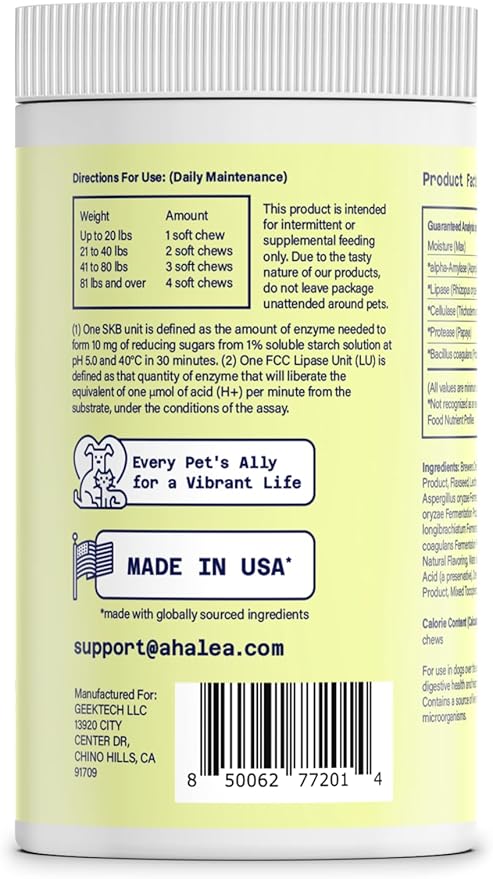 Probiotics for Dogs- Dog Probiotics for Digestive Health, Support Gut Health, Diarrhea, Digestive Health & Seasonal Allergies, 60 Count 2 Billion CFUs