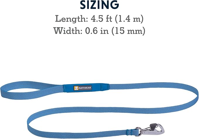 Ruffwear, Hi & Light Dog Leash, Minimal Ultralight Lead for Everyday Walks and Runs, 4.5 ft, Blue Dusk
