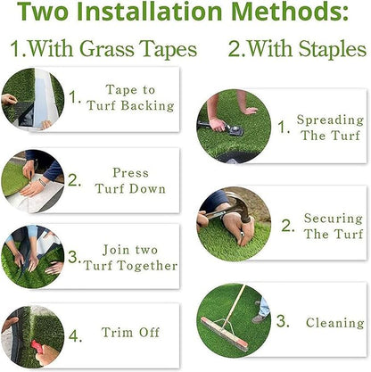 51" x 40" Lawn Grass Synthetic Turf, Fake Grass Artificial Thick Pet Mat Faux Grass for Indoor/Outdoor Landscape