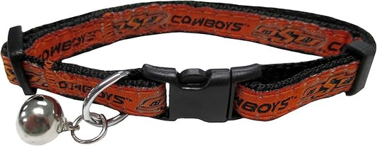 Pets First Collegiate Pet Accessories, Cat Collar, Oklahoma State Cowboys, One Size