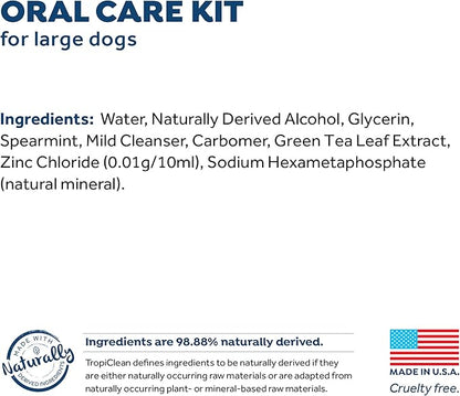 Fresh Breath Certified Wellness Collection Vet Strength Oral Care Kit for Large Dogs - Removes Plaque & Tartar - Freshens Bad Dog Breath - Teeth Cleaning Kit