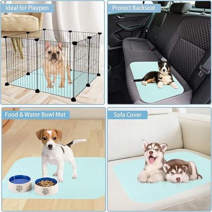 KOOLTAIL Washable Pee Pads for Dogs - Waterproof Dog Mat Non-Slip Puppy Potty Training Pads, Reusable Whelping Pads for Dog Crate PlayPen