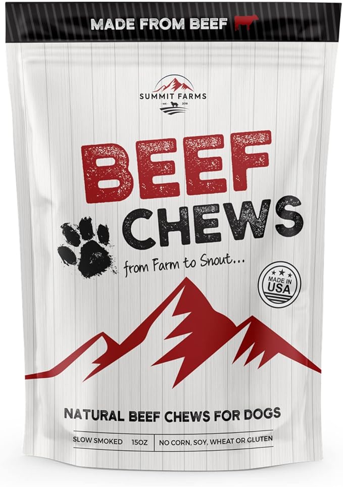 Beef Jerky Square Dog Treats 15 Oz Pack All-American Slow Roasted Beef Training Treats for Dogs - Healthy & Delicious Beef Jerky Dog Treats - A Must-Have Reward Snack for Dogs