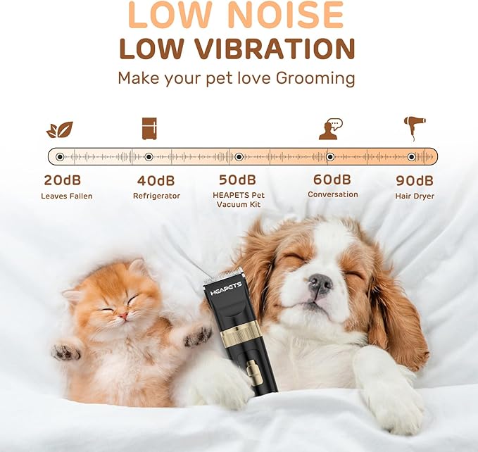 Dog Clippers for Grooming, 2 Pack Pet Hair Trimmers with 2 Speed Grooming Mode, Rechargeable, Cordless, Electric Quiet, Suitable for Dogs Cats (Black)