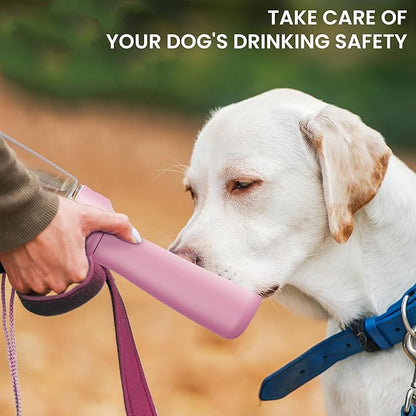 Portable Dog Water Bottle Dispenser [Leak Proof & Foldable] Dog Travel Water Bottle Bowl Accessories for Small Medium Large Dogs Pet Water Bottles for Dogs Walking Outdoor Hiking Travel 19OZ