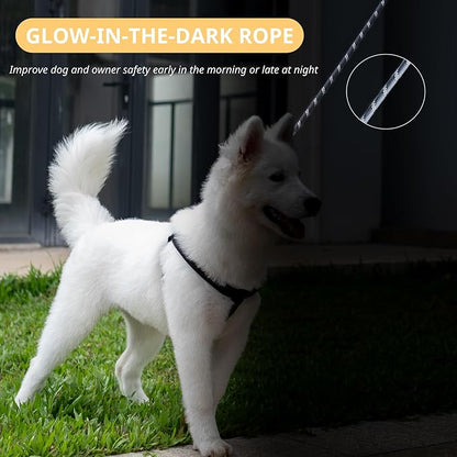 5ft Hands Free Dog Leash, Waist Dog Leash, Heavy Duty Belt Dog Leashes with Zipper Pouch, and Highly Reflective Threads for Walking, Jogging, and Running with Your Dog