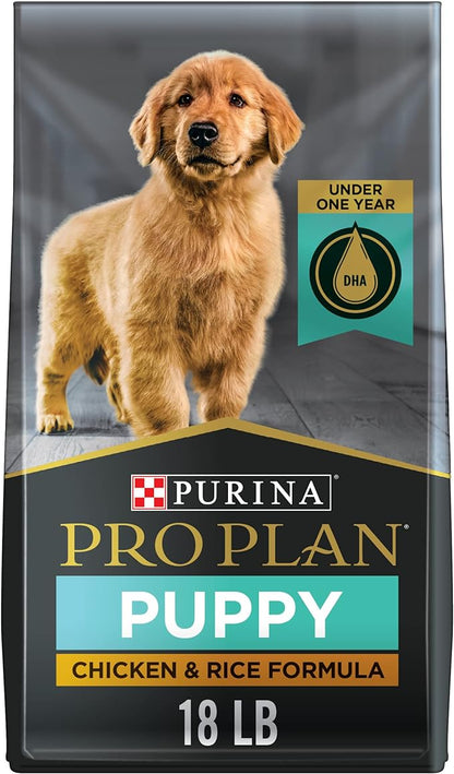 Purina Pro Plan High Protein Dry Puppy Food, Chicken and Rice Formula - 18 lb. Bag