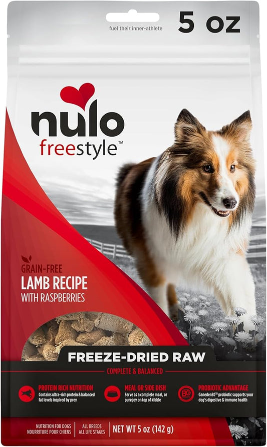 Nulo Freestyle Freeze-Dried Raw, Ultra-Rich Grain-Free Dry Dog Food for All Breeds and Life Stages with BC30 Probiotic for Digestive and Immune Health